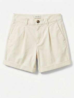 EVERLANE | THE PLEATED CHINO SHORT, SIZE 6